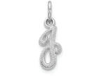 FJC Finejewelers 14k White Gold Casted Initial J Charm