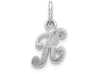 FJC Finejewelers 14k White Gold Casted Initial K Charm