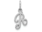 FJC Finejewelers 14k White Gold Casted Initial R Charm