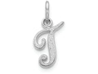 FJC Finejewelers 14k White Gold Casted Initial T Charm