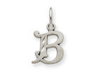 FJC Finejewelers 14k White Gold Bright-cut Initial B Charm