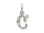 FJC Finejewelers 14k White Gold Bright-cut Initial C Charm