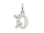 FJC Finejewelers 14k White Gold Bright-cut Initial D Charm