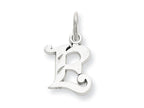 FJC Finejewelers 14k White Gold Bright-cut Initial E Charm