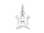 FJC Finejewelers 14k White Gold Bright-cut Initial H Charm