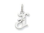 FJC Finejewelers 14k White Gold Bright-cut Initial J Charm