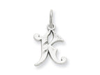 FJC Finejewelers 14k White Gold Bright-cut Initial K Charm