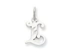FJC Finejewelers 14k White Gold Bright-cut Initial L Charm