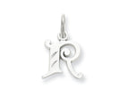 FJC Finejewelers 14k White Gold Bright-cut Initial R Charm