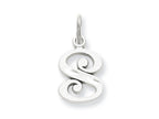 FJC Finejewelers 14k White Gold Bright-cut Initial S Charm