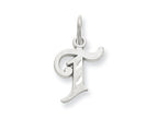 FJC Finejewelers 14k White Gold Bright-cut Initial T Charm