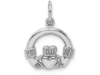 FJC Finejewelers 14k White Gold Polished Claddagh Charm 14 x 20mm