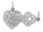 FJC Finejewelers 14k White Gold Key Heart Break-apart Charm