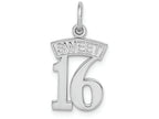 FJC Finejewelers 14k White Gold Sweet 16 Charm