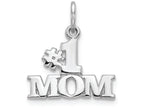 FJC Finejewelers 14k White Gold #1 Mom Charm