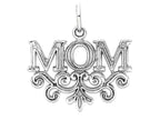 FJC Finejewelers 14k White Gold Mom Charm