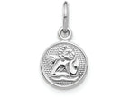 FJC Finejewelers 14k White Gold Small Polished Angel Charm