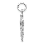FJC Finejewelers 14k White Gold 3d Caduceus Charm