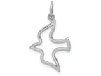 FJC Finejewelers 14k White Gold Dove Charm