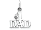 FJC Finejewelers 14k White Gold #1 Dad Charm