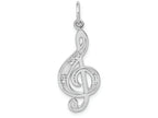 FJC Finejewelers 14k White Gold Treble Cleft Charm