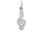 FJC Finejewelers 14k White Gold Treble Clef Charm