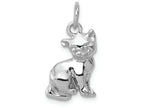 FJC Finejewelers 14k White Gold Cat Charm