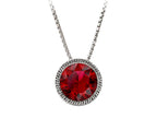 Wind and Fire January 8mm Crystal Birthstone Greek Key Necklace 18 Inches