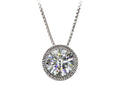 Wind and Fire April 8mm Crystal Birthstone Greek Key Necklace 18 Inches