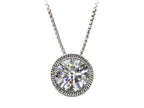 Wind and Fire April 8mm Crystal Birthstone Greek Key Necklace 18 Inches