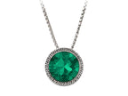 Wind and Fire May 8mm Crystal Birthstone Greek Key Necklace 18 Inches