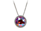 Wind and Fire July 8mm Crystal Birthstone Greek Key Necklace 18 Inches