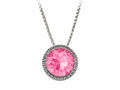 Wind and Fire October 8mm Crystal Birthstone Greek Key Necklace 18 Inches