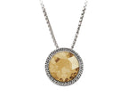 Wind and Fire November 8mm Crystal Birthstone Greek Key Necklace 18 Inches