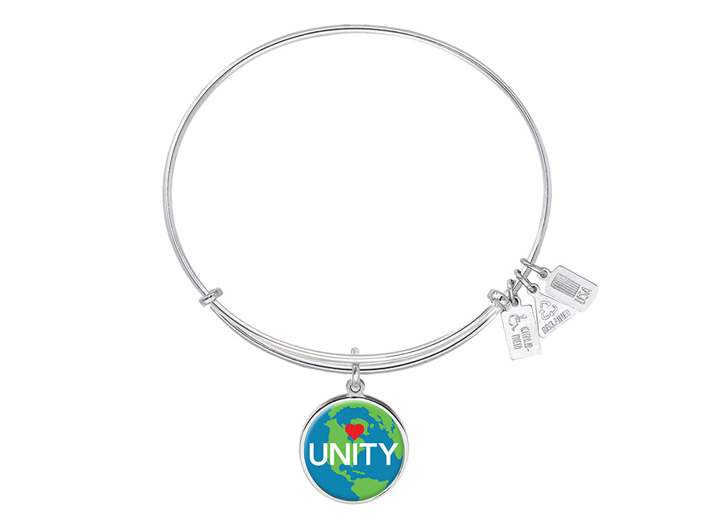 Wind And Fire Unity with Red Heart Expandable Bangle