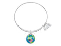 Wind And Fire Unity with US Flag Heart Expandable Bangle