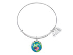 Wind And Fire Unity with US Flag Heart Expandable Bangle