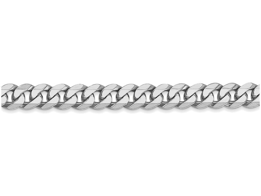 FJC Finejewelers 8 Inch 14k White Gold 5.2mm Flat Curb Chain Bracelet