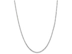 FJC Finejewelers 18 Inch 14k White Gold 2.4mm Flat Figaro Chain Necklace