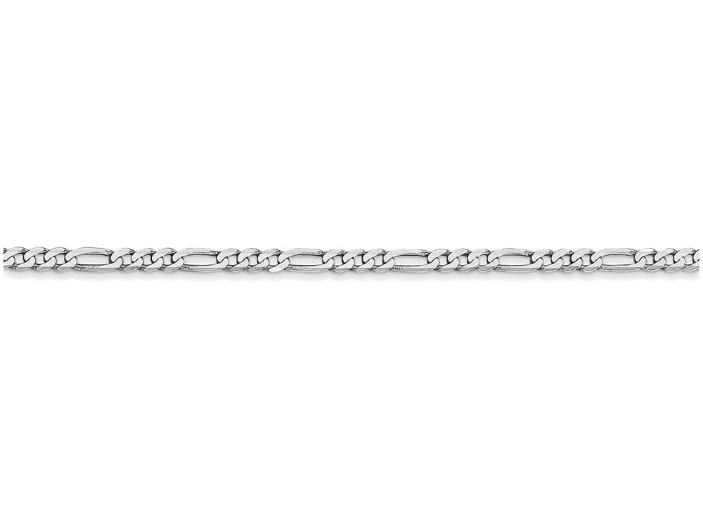 FJC Finejewelers 20 Inch 14k White Gold 2.4mm Flat Figaro Chain Necklace