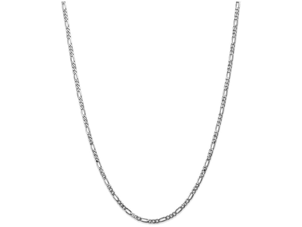FJC Finejewelers 20 Inch 14k White Gold 3.0mm Flat Figaro Chain Necklace