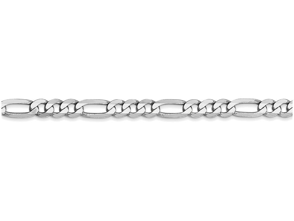 FJC Finejewelers 18 Inch 14k White Gold 4.0mm Flat Figaro Chain Necklace