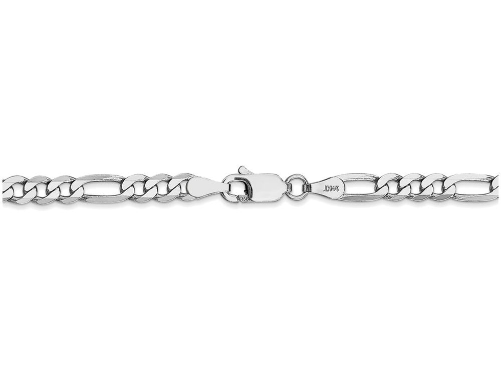 FJC Finejewelers 20 Inch 14k White Gold 4.0mm Flat Figaro Chain Necklace
