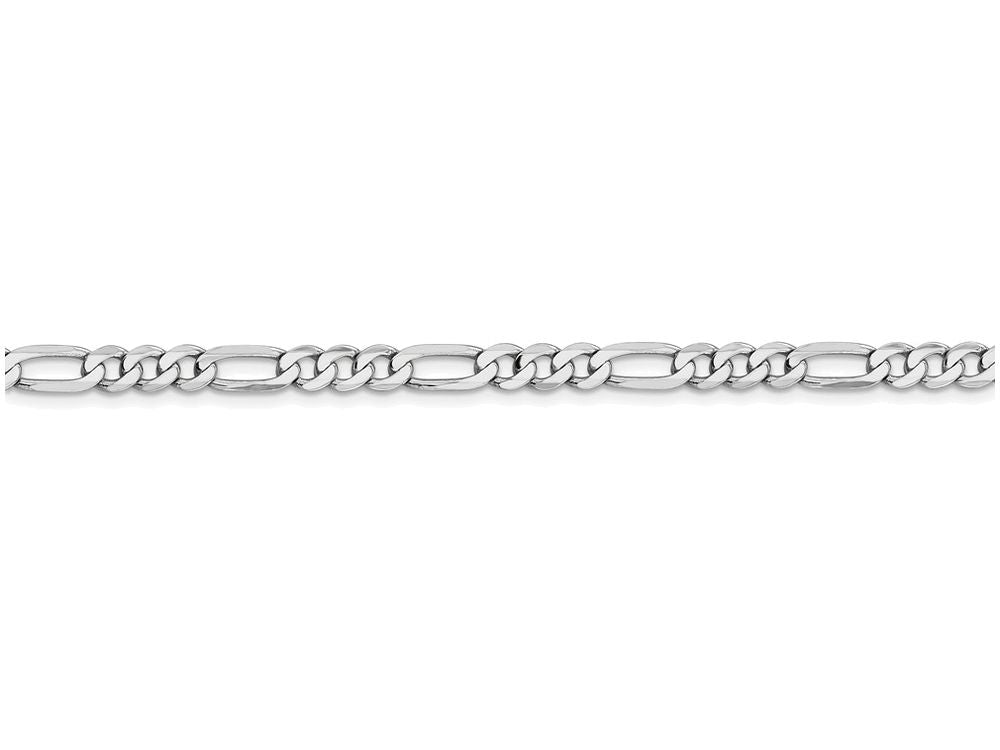 FJC Finejewelers 24 Inch 14k White Gold 5.0mm Flat Figaro Chain Necklace