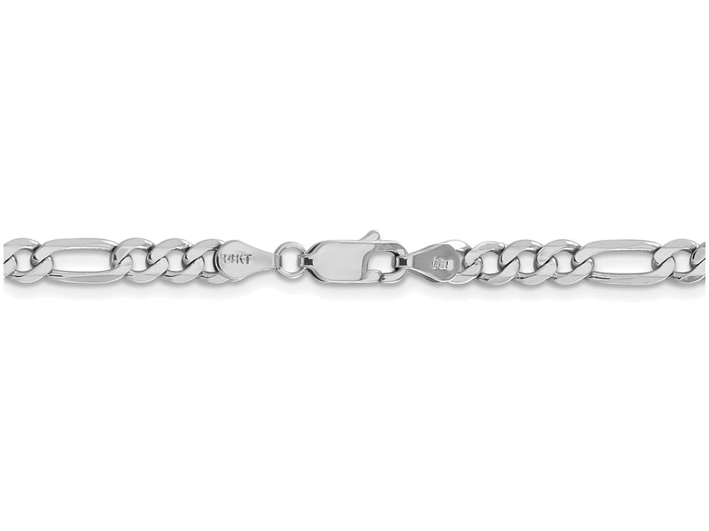 FJC Finejewelers 8 Inch 14k White Gold 5.0mm Flat Figaro Chain Bracelet