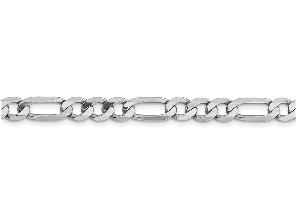 FJC Finejewelers 7 Inch 14k White Gold 6.0mm Flat Figaro Chain Bracelet