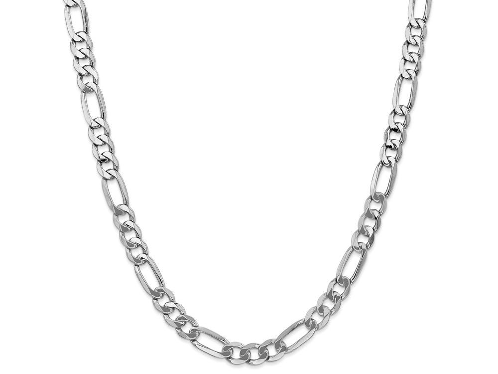 FJC Finejewelers 14k White Gold 7.0mm Figaro Chain