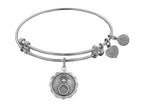 Angelica Collection Antique White Stipple Finish Brass engaged Expandable Bangle