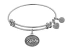 Angelica Collection Antique White Stipple Finish Brass hugs and Kisses Expandable Bangle