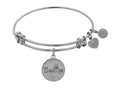 Angelica Collection Non-antique White Stipple Finish Brass smile Expandable Bangle